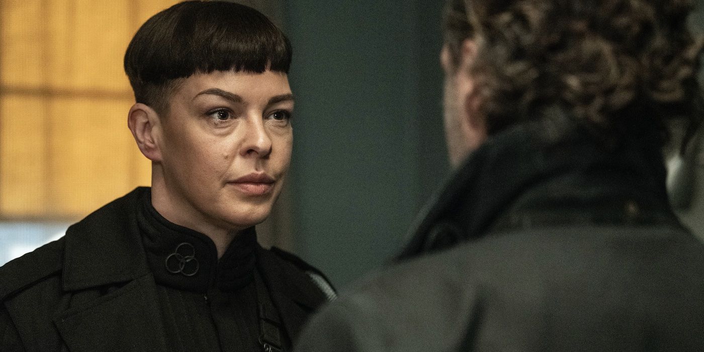 Jadis (Pollyanna McIntosh) talks to Rick Grimes (Andrew Lincoln) on The Walking Dead: World Beyond