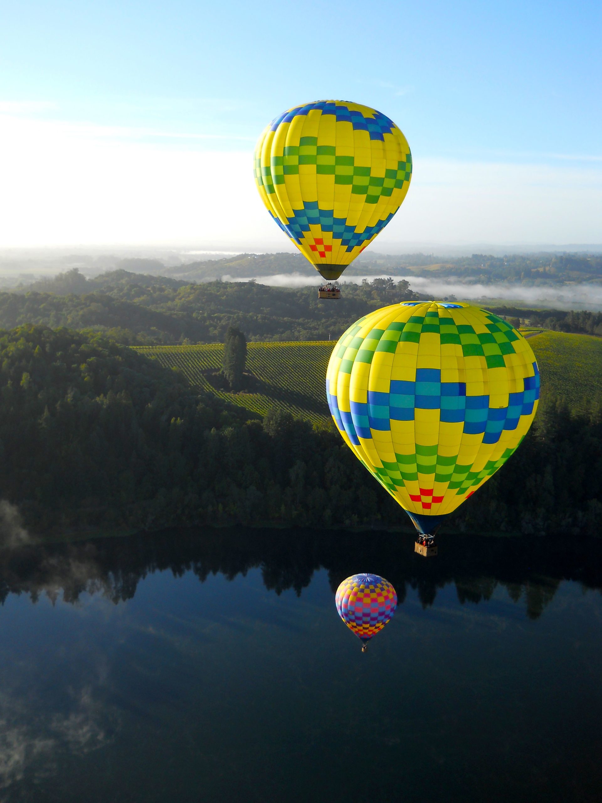 Enjoy a scenic flight over Sonoma County with Up & Away Hot Air Ballooning. (Courtesy of Up & Away Hot Air Ballooning) 