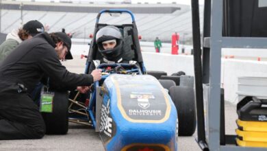 College students show off hybrid and electric cars at NH Speedway competition