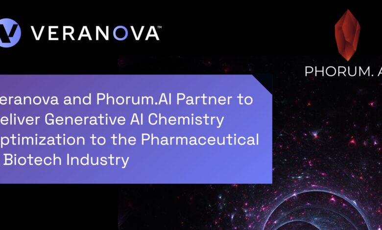 Veranova and Phorum.AI Partner to Deliver Generative AI Chemistry Optimization to the Pharmaceutical & Biotech Industry Veranova and Phorum.AI Partner to Deliver Generative AI Chemistry Optimization to the Pharmaceutical & Biotech Industry