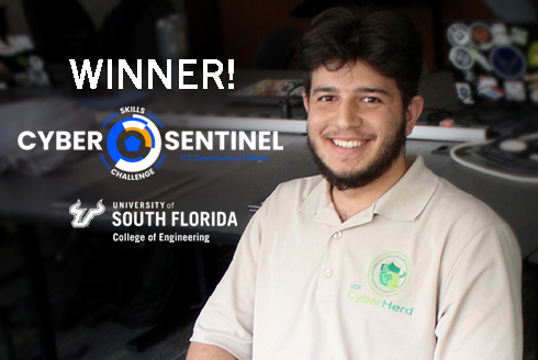 USF engineering graduate student takes top prize in DoD’s national cybersecurity competition USF engineering graduate student takes top prize in DoD’s national cybersecurity competition