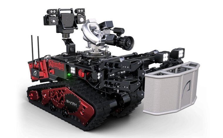 Shark Robotics showcases its Colossus fire-fighting UGV at Eurosatory 2024 Shark Robotics showcases its Colossus fire-fighting UGV at Eurosatory 2024