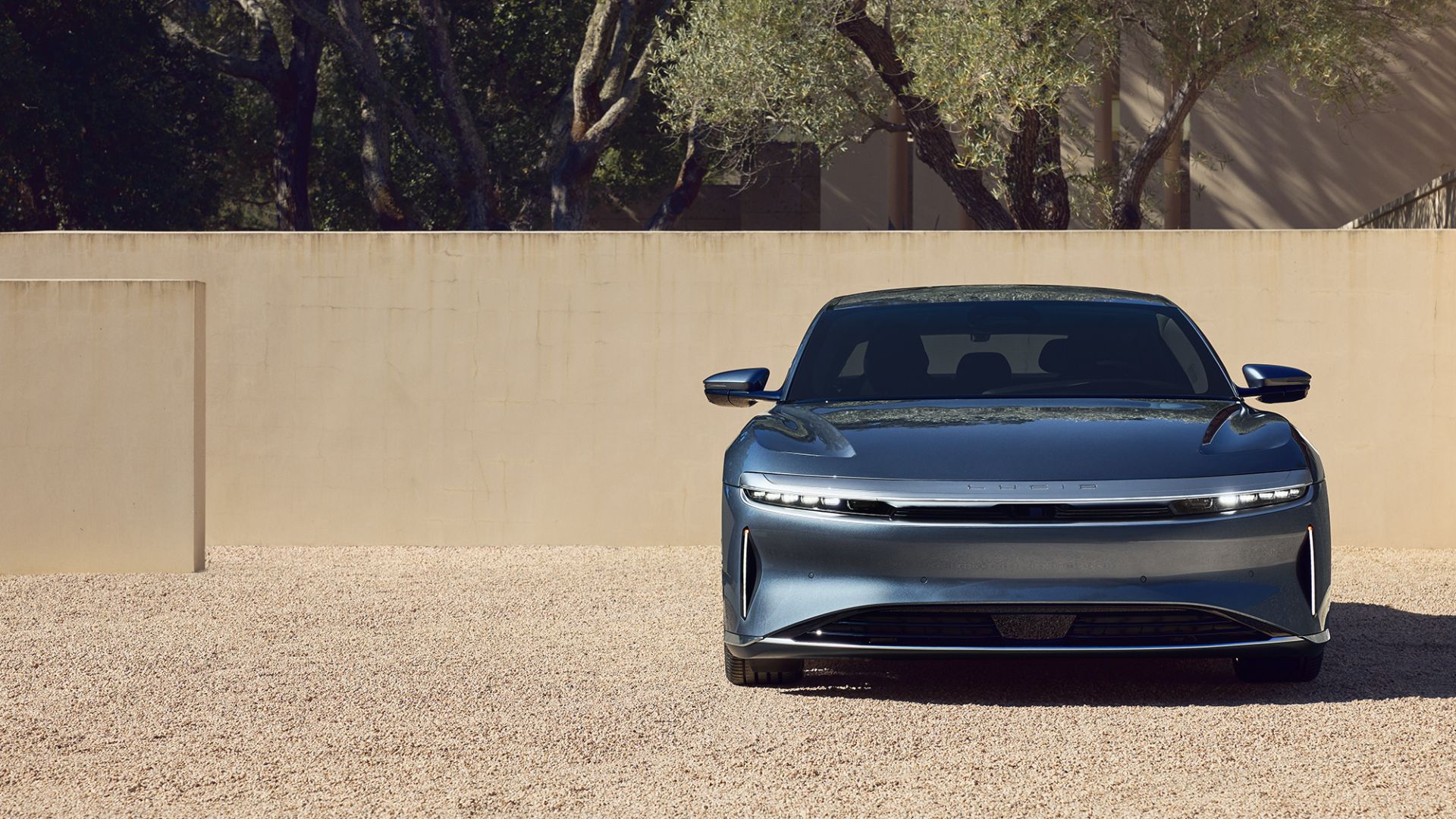 Front view of the Lucid Air Pure RWD