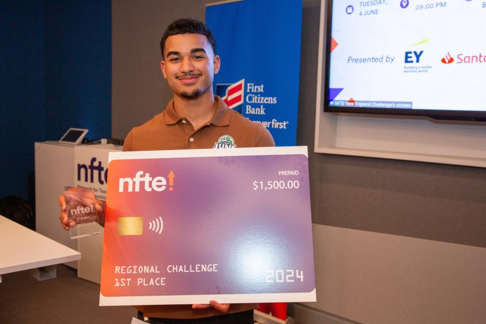 Joahluis Molina from The MET High School took first place in the June 4 New England Youth Entrepreneurship Challenge with his business idea That Junk Removal Company. He will present at the national finals in New York on Oct. 10.