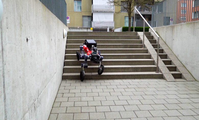 Researchers create an autonomously navigating wheeled-legged robot Researchers create an autonomously navigating wheeled-legged robot