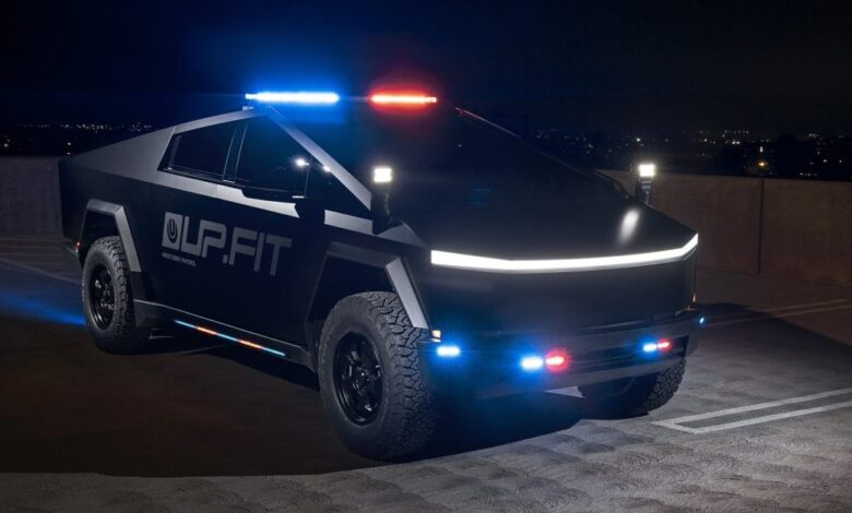 Tesla Cybertruck unveiled as imposing police vehicle Tesla Cybertruck unveiled as imposing police vehicle