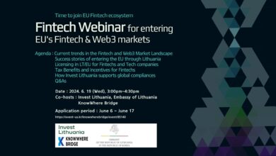 Explore European Fintech & AI Opportunities at Webinar Hosted by KnowWhere Bridge, Invest Lithuania, & Embassy of Lithuania in South Korea – KoreaTechDesk