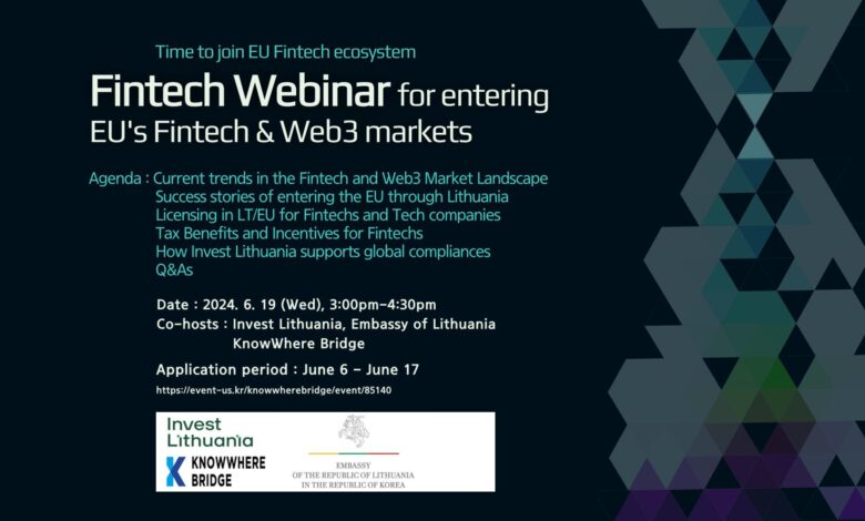 Explore European Fintech & AI Opportunities at Webinar Hosted by KnowWhere Bridge, Invest Lithuania, & Embassy of Lithuania in South Korea – KoreaTechDesk Explore European Fintech & AI Opportunities at Webinar Hosted by KnowWhere Bridge, Invest Lithuania, & Embassy of Lithuania in South Korea – KoreaTechDesk