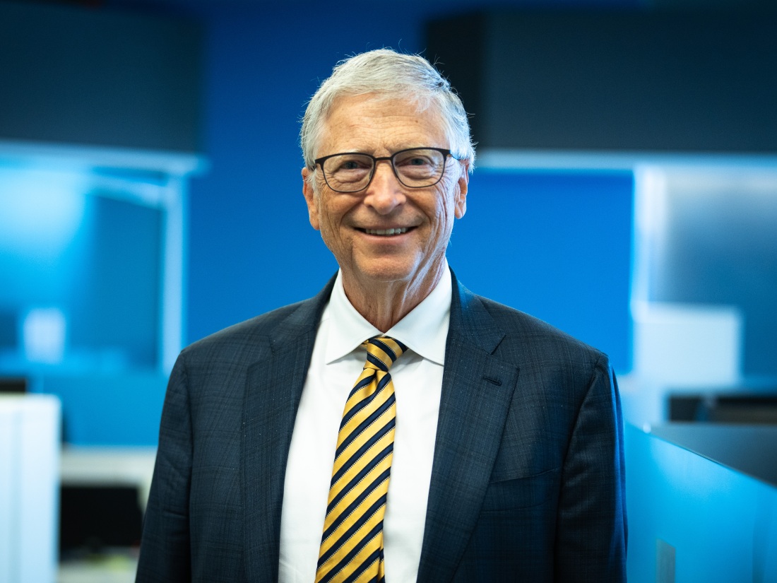 Bill Gate poses for a portrait at NPR headquarters in Washington, D.C., June 13, 2024.