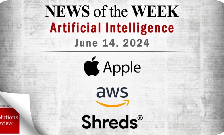 Artificial Intelligence News for the Week of June 14; Updates from Apple, AWS, Shreds.AI & More Artificial Intelligence News for the Week of June 14; Updates from Apple, AWS, Shreds.AI & More