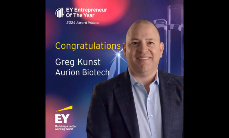 Aurion Biotech CEO Greg Kunst Named Ernst & Young 2024 Entrepreneur of the Year Mountain West Region Aurion Biotech CEO Greg Kunst Named Ernst & Young 2024 Entrepreneur of the Year Mountain West Region