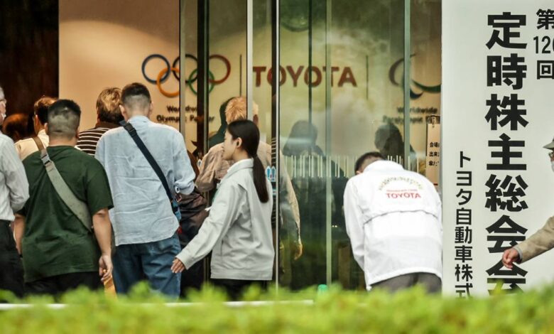 Toyota Chairman Akio Toyoda reelected despite calls for accountability Toyota Chairman Akio Toyoda reelected despite calls for accountability