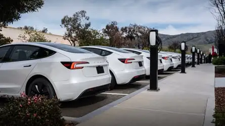 2024 Tesla Model 3 (Highland) at a destination charging station