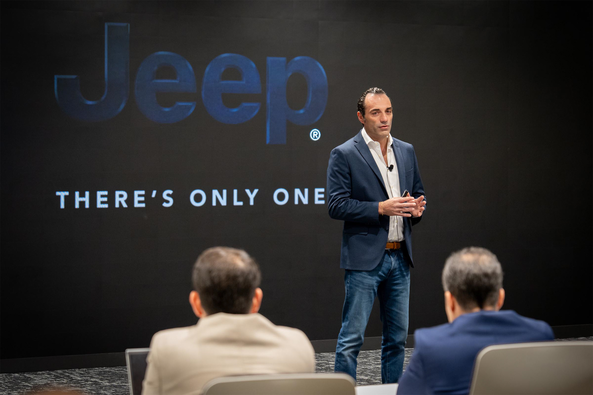 Jeep CEO Antonio Filosa at Wagoneer S reveal