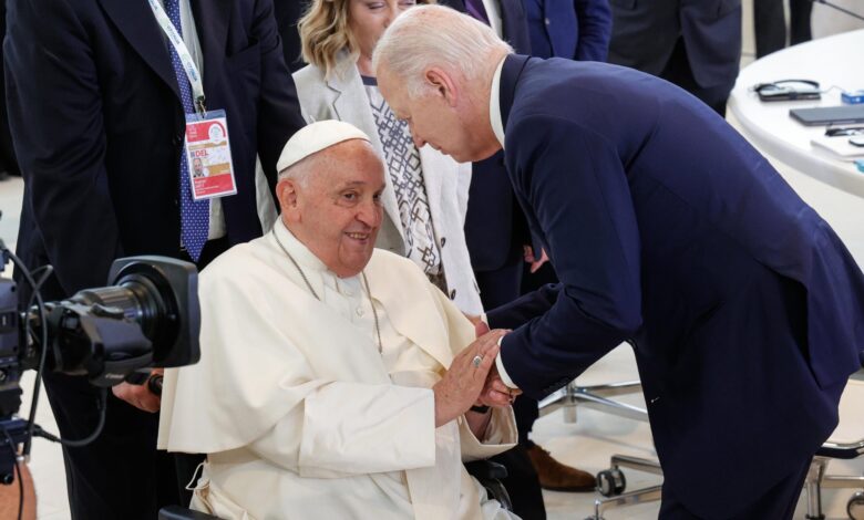 World leaders discussing global issues at three-day G7 summit, including Pope Francis on artificial intelligence World leaders discussing global issues at three-day G7 summit, including Pope Francis on artificial intelligence
