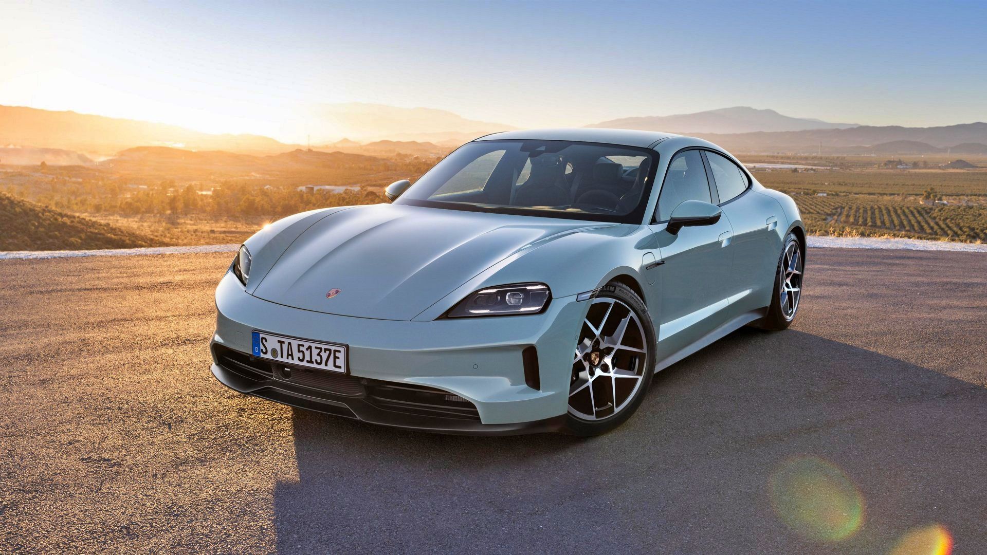 Light Blue 2025 Porsche Taycan 