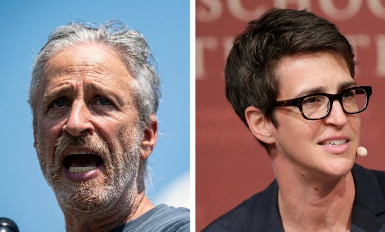 Jon Stewart and Rachel Maddow Are Luring Liberals Back to cable TV Jon Stewart and Rachel Maddow Are Luring Liberals Back to cable TV