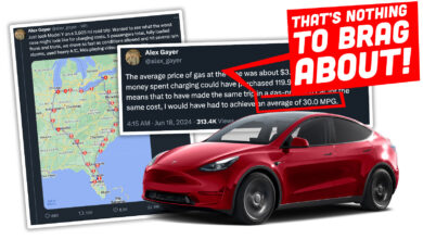 Man Does The Math To Brag About EV Road Trip Savings But Finds It Would Be Just As Cheap And A Full Day Quicker In A Hybrid