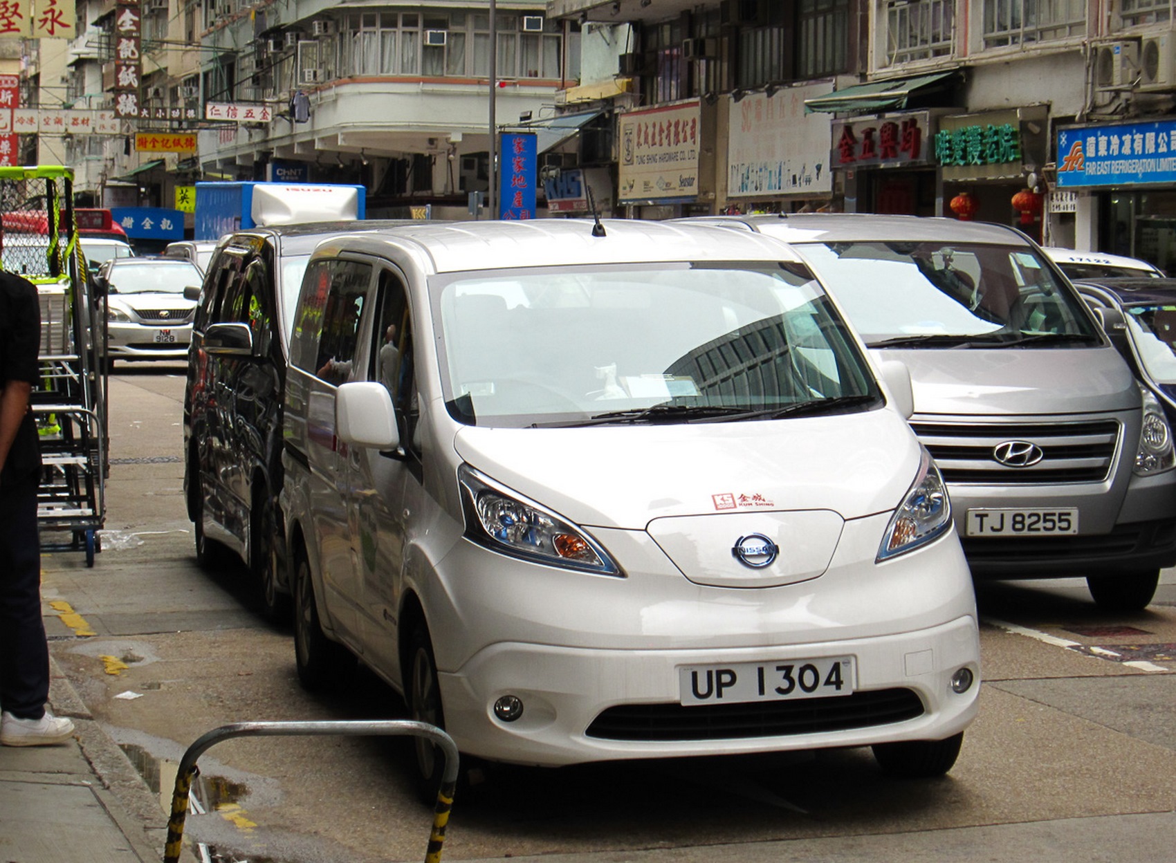 An electric car in Hong Kong.