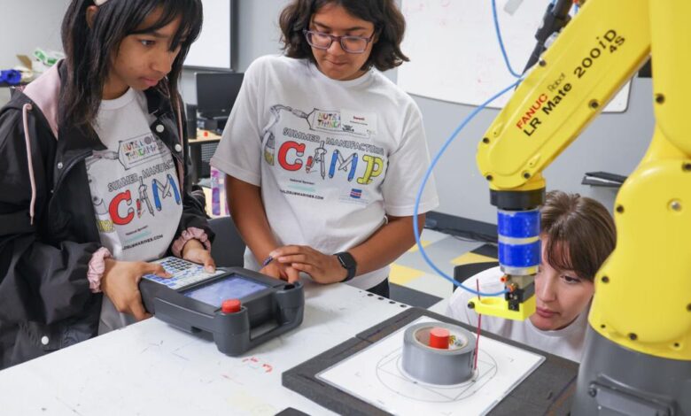 Girls learn robotics basics at PNW summer camp Girls learn robotics basics at PNW summer camp