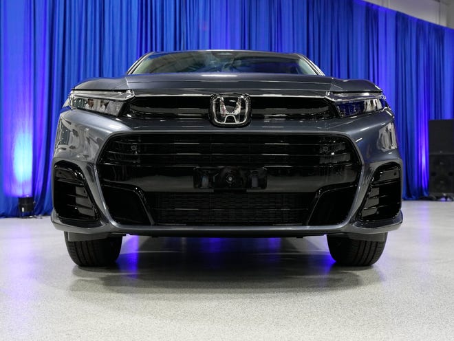 June 5, 2024; Marysville, Ohio, USA; 
Honda announced the launch of production of the CR-V fuel cell electric vehicle Wednesday at the Performance Manufacturing Center.