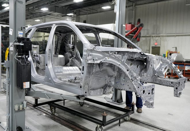 June 5, 2024; Marysville, Ohio, USA; 
Honda announced the launch of production of the CR-V fuel cell electric vehicle Wednesday at the Performance Manufacturing Center.