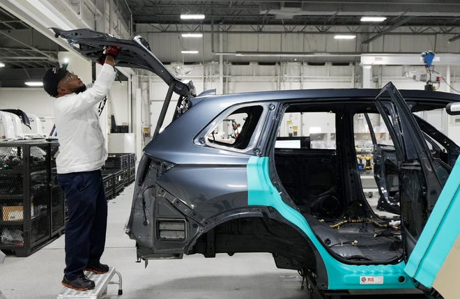 June 5, 2024; Marysville, Ohio, USA; 
Honda announced the launch of production of the CR-V fuel cell electric vehicle Wednesday at the Performance Manufacturing Center.