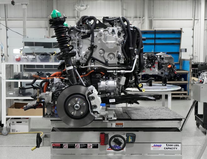 June 5, 2024; Marysville, Ohio, USA; 
Honda announced the launch of production of the CR-V fuel cell electric vehicle Wednesday at the Performance Manufacturing Center.