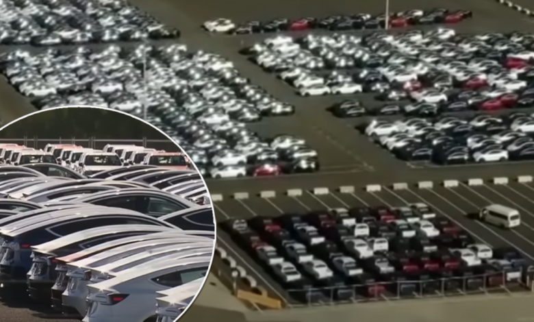 Tesla ‘graveyard’ photo shows major shift in Aussie EV market Tesla ‘graveyard’ photo shows major shift in Aussie EV market