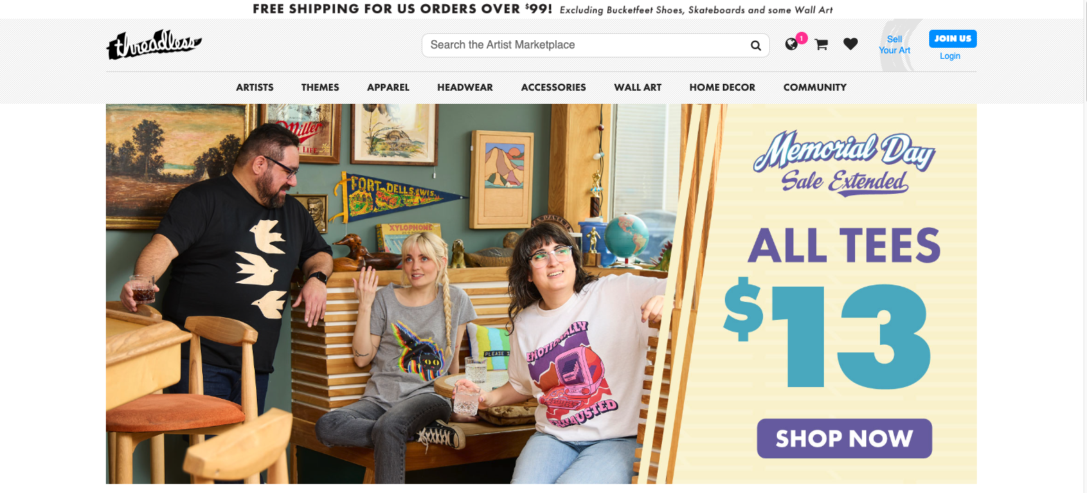 Threadless website