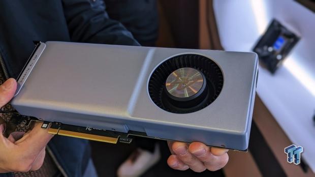 The dual-slot GeForce RTX 4070 Ti SUPER AI TOP GPU from GIGABYTE.