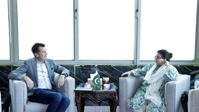 Minister of State for IT and Telecommunication, Ms. Shaza Fatima Khawaja in a meeting with GSMA’s Head of Asia Pacific, Julian Gorman