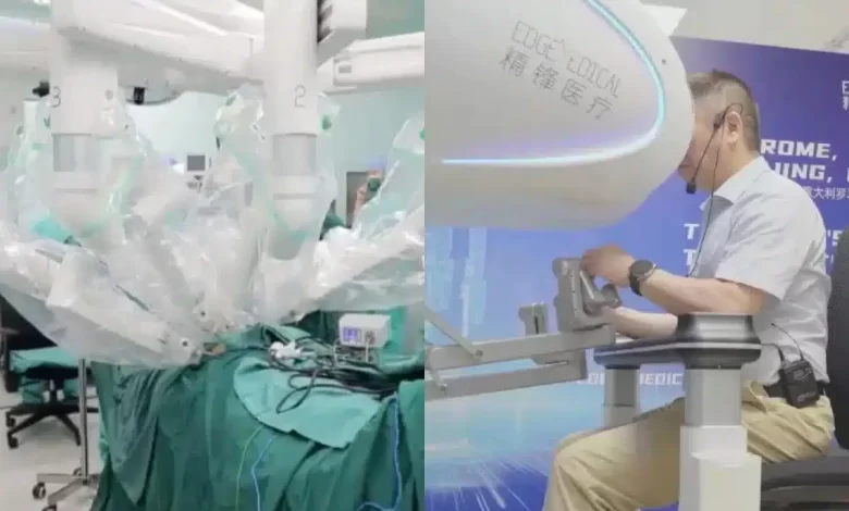 Doctor performs remote robotic surgery in a breakthrough Doctor performs remote robotic surgery in a breakthrough