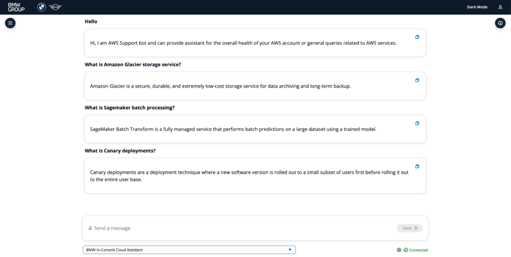 Figure 13. Generic chat example