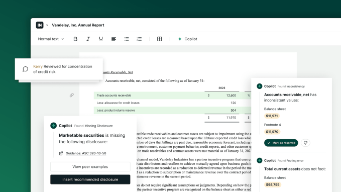 Inscope, financial reporting