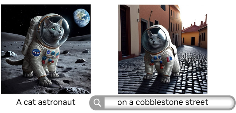 JeDi is a new technique that allows users to easily personalize the output of a diffusion model within a couple of seconds using reference images, like an astronaut cat that can be placed in different environments.