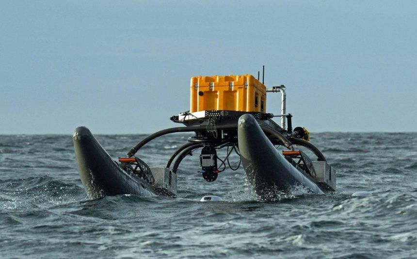 An Ocean Power Technologies unmanned surface vehicle