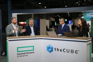 Bryan Thompson, VP of product management, HPE GreenLake cloud services, at HPE, and Matt Messick, CIO, Dallas Cowboys talk to theCUBE about sports technology at HPE Discover 2024.