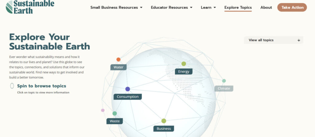 Sustainable Earth / web design Motion Tactic