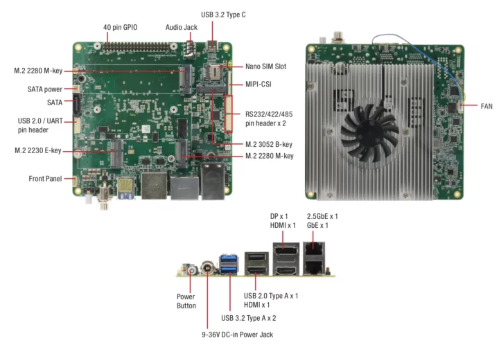 UP Xtreme i14 SBC ports description