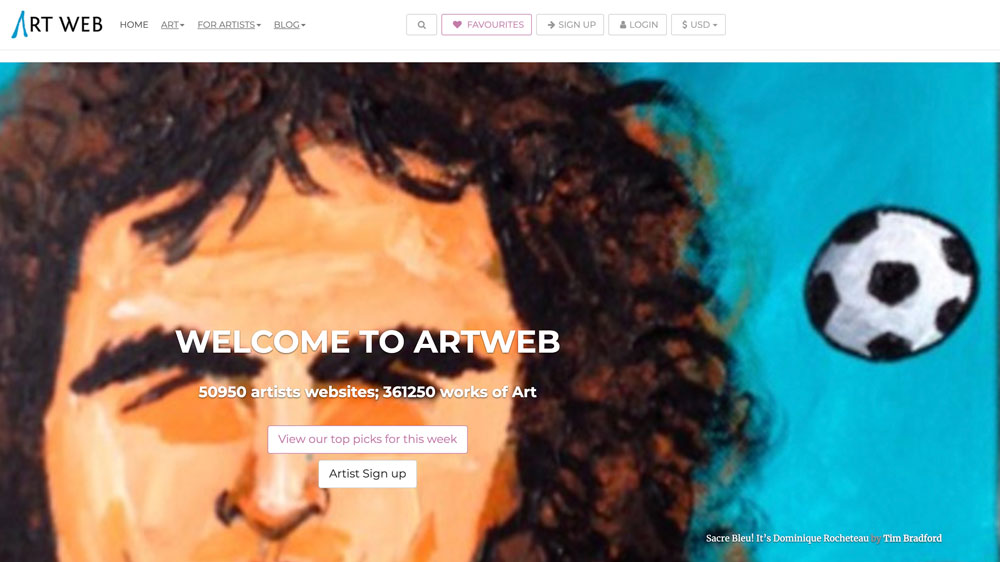 Sell design work online: Art Web