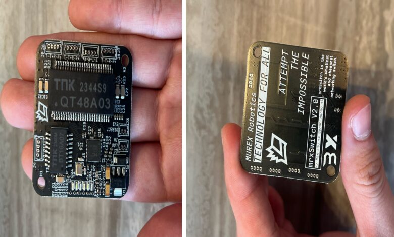 Teen robotics enthusiasts make world’s smallest, cheapest network switch Teen robotics enthusiasts make world’s smallest, cheapest network switch