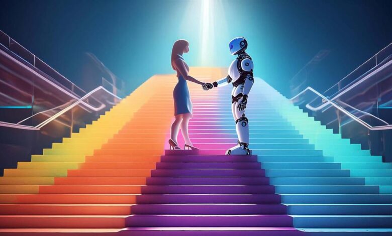 The five-stage journey organizations take to achieve AI maturity The five-stage journey organizations take to achieve AI maturity