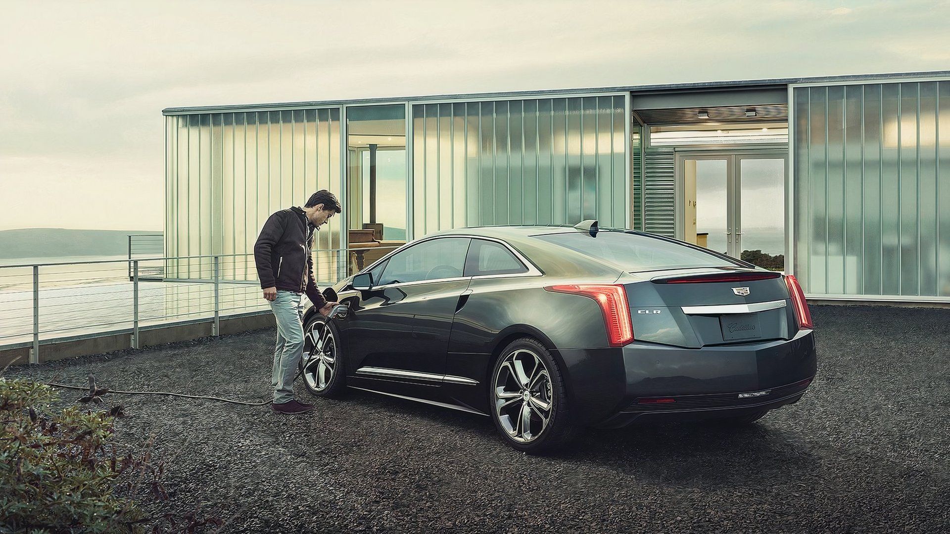 Rear 3/4 view of a 2016 Cadillac ELR