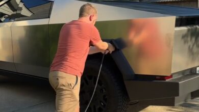 Man Annoyed When Charging Cable Gets Stuck in Cybertruck