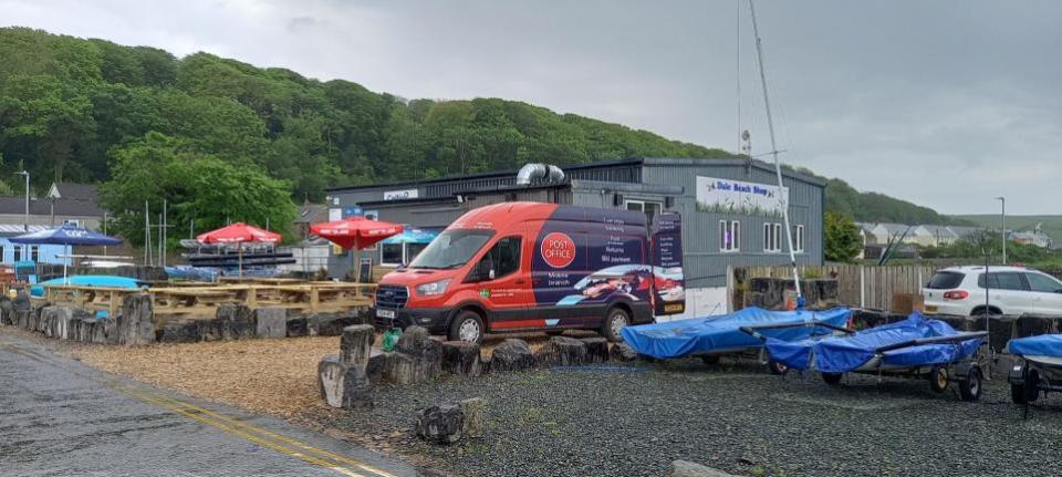 Western Telegraph: The electric Mobile Post Office has delivered to locations such as Cosheston, Milton, Carew, St Florence, Broadmoor, Lawrenny, Angle, Herbrandston, St Ishmaels, Marloes and Dale.