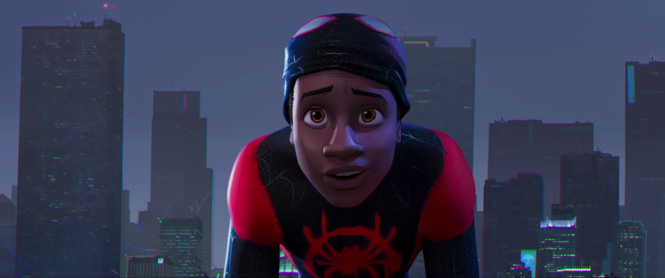 spider man miles morales in spider man into the spider verse