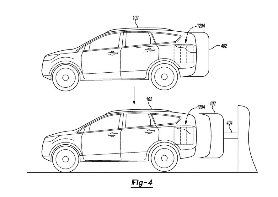 Ford EV battery swapping patent image