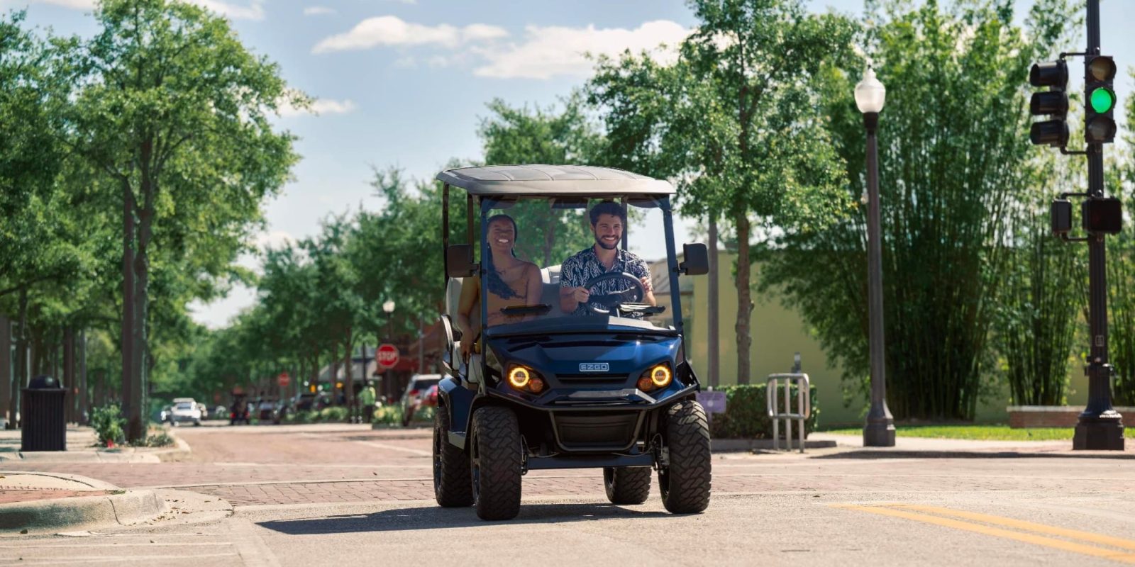 golf cart on the street