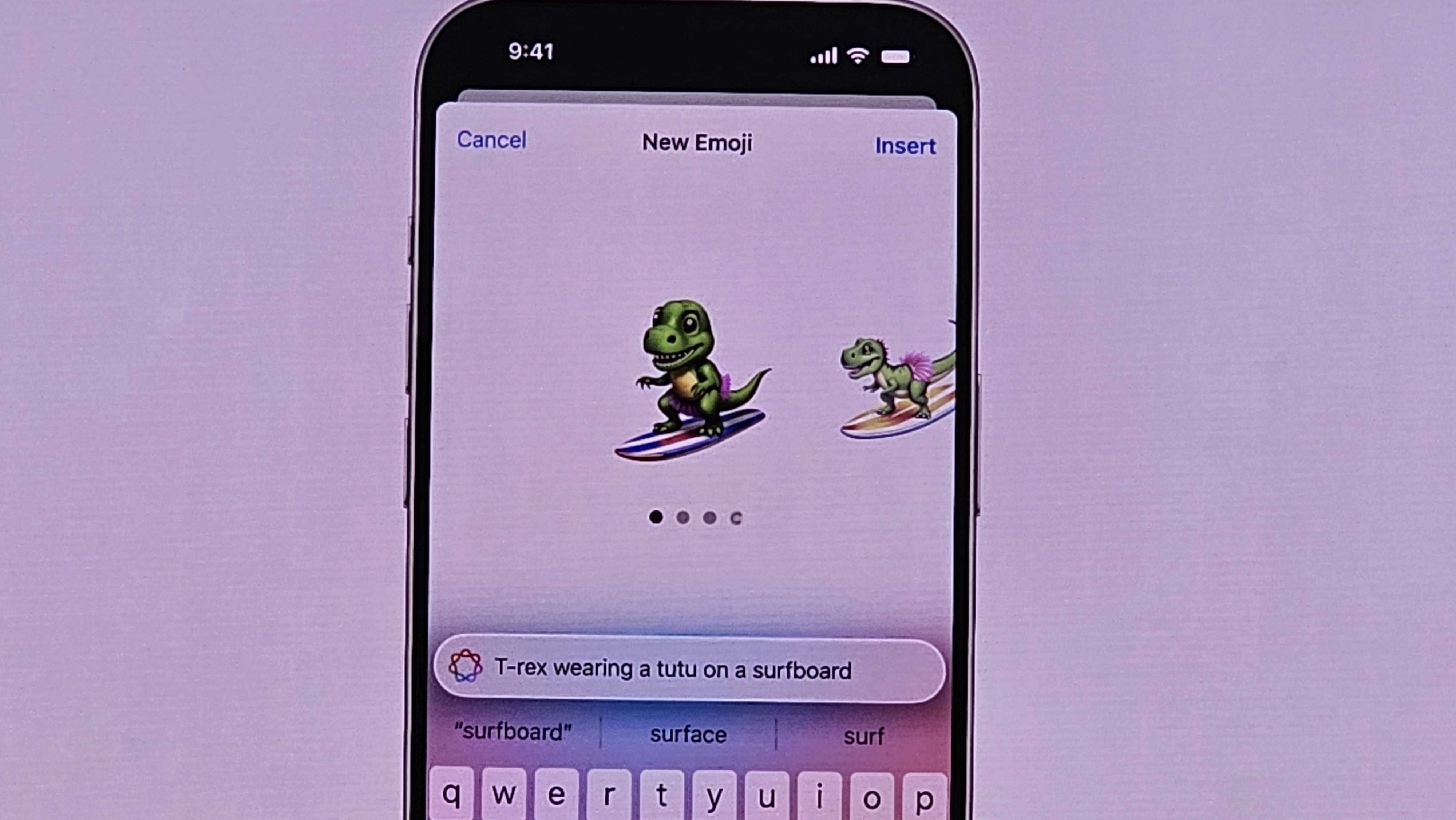 Apple Intelligence Genmoji feature on stage at WWDC 2024